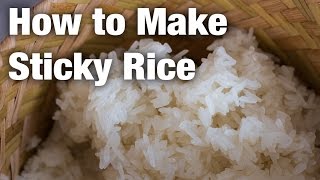 How to make sticky rice Thai street food style [upl. by Nicholl]