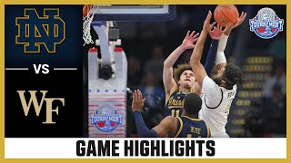 Notre Dame vs Wake Forest Game Highlights  2024 ACC Men’s Basketball Tournament [upl. by Adnalue]