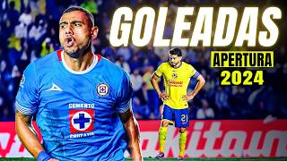 4 GOLEADAS del Apertura 2024 ⚽☄️ Cruz Azul América Toluca Pachuca [upl. by Estella]