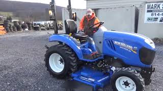 2017 New Holland Boomer 24 Compact Tractor 4X4 60quot Belly Mower 329 Hours 3 Point Hitch 540 PTO Nice [upl. by Lydia]