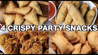 4 Must Try Crispy Veg Party Starter Snacks Recipes  4 Evening Tea Time Snack Recipes [upl. by Celinka]