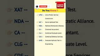 UPSCXATNDACACLGCDSGATE Full Forms  Important Full Forms [upl. by Alleram]