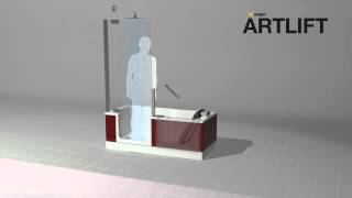 Artweger ARTLIFT Duschbadewanne  shower bath  Duschen Baden Hebesitz [upl. by Hilde743]