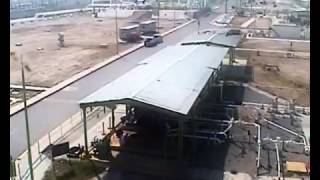 CCTV  Explosion on refinery in Mexico [upl. by Enahpets]