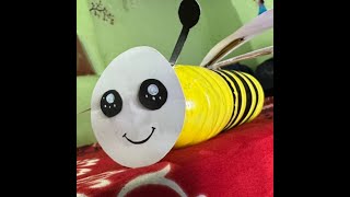 I Made a DIY Honey Bee from Plastic Bottles 🙀 Reuse plastics ✌️ [upl. by Chancey234]