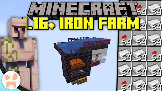 Minecraft 116 IRON FARM TUTORIAL  Efficient Easy Compact [upl. by Bum928]