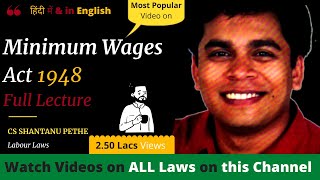 Minimum Wages Act 1948 Full Lectures [upl. by Leirraj]