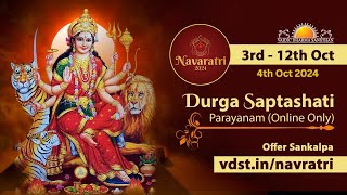 Navratri Day 2  Durga Saptashati Parayan  4 Oct 2024  Live from Bangalore Ashram [upl. by Illona]