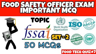 FSSAI Set  2  FSO Exam important MCQs  CFSO amp TO  TN FSO [upl. by Earahc]