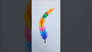 Easy Feather Art Drawing  Oil Pastels Painting yt art shorts ytshorts diy MissAgrawal21kids [upl. by Nahtanaoj]