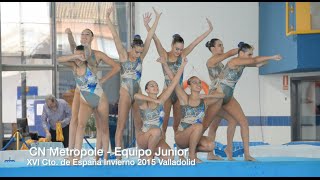 XVI Cto Invierno España de Natación Sincronizada Metropole Equipo junior [upl. by Vivianne268]