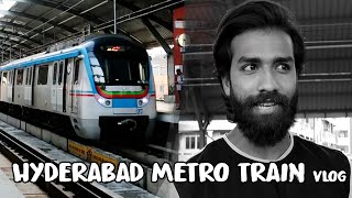 Hyderabad Metro Train  My First time in Metro  imran khan immi vlog [upl. by Fanni689]