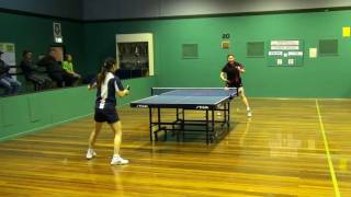 Table Tennis  Australian Closed 2009 Womens Final Set 2 [upl. by Aiyot197]