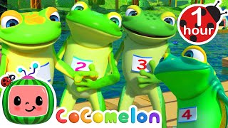 Five Little Speckled Frogs  Frogs Swimming Challenge  CoComelon Nursery Rhymes amp Kids Songs [upl. by Erlond]