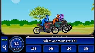 Bike Racing Math Rounding Game Overview [upl. by Esnohpla]