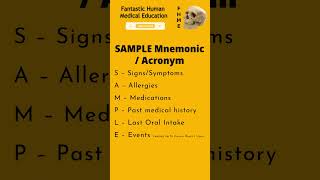 SAMPLE History Mnemonic  Acronym [upl. by Viscardi565]