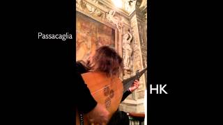 Passacaglia di HKStefano Maiorana tiorba [upl. by Baxie]