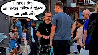 Kverner argumenter på rullebånd  Cube of Truth på Egertorget Oslo [upl. by Cavil]