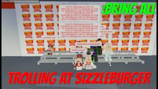 PHOTOBOMBING THE CELEBRATION PHOTO AT THE END OF SIZZLEBURGER TRAININGS  ROBLOX CAFE TROLLING [upl. by Quiteria]