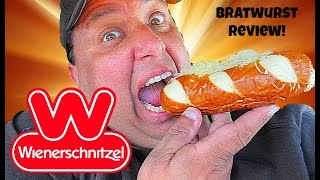 Wienerschnitzel® Pretzel Bun Grilled Bratwurst REVIEW [upl. by Nadual]