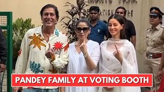 Ananya Pandey With Family Cast Their Vote  MAHARASHTRAELECTION2024 [upl. by Saihtam515]