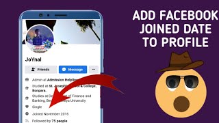 how to show joined date on facebook  how to add joined date on facebook 2023 [upl. by Sklar]