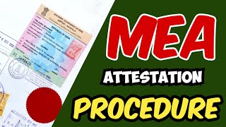 MEA ATTESTATION PROCEDURE  MEA APOSTILLE PROCESS  E SANAD ATTESTATION INDIA  FEES  COST  INDIA [upl. by Anehsat677]