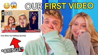 reacting to our first YouTube video w Nicolette Durazzo [upl. by Aenat355]