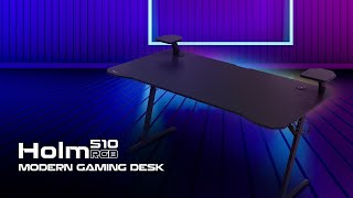 Holm 510 RGB  Modern gaming desk [upl. by Ahsilyt685]