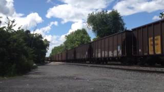 Conrail 8098 leads NS 796 Danville KY [upl. by Nealah]