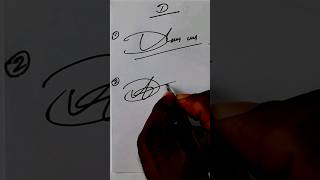 How to sign letter D How to create an unique signature letter D 😃👍 shortsviral art signature [upl. by Henke]