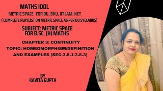 Lec 38Homeomorphism Definition and examples Sec351  353 [upl. by Abagael]