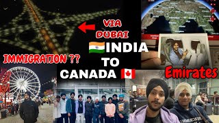 INDIA🇮🇳 TO CANADA🇨🇦  VIA DUBAI  IMMIGRATION QampA  VIA EMIRATES  WINTER INTAKE [upl. by Foskett28]