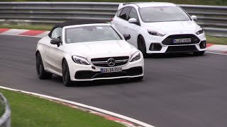 2017 MercedesAMG C63S Cabrio FLATOUT on the Nurburgring [upl. by Mcwilliams994]