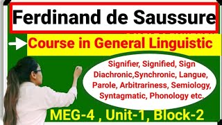 ✔️Course in General linguistics by Saussure diachronicsynchronicLaungeParolesignifiedmeg4 [upl. by Neyugn736]