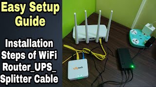 Router UPS Setup  Easy Installation Guide  Powerfills UPS Backup  Tenda Router  Splitter Cable [upl. by Rehpotsirhk]