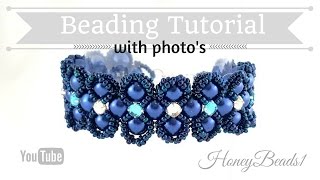 Lady Luck Bracelet Beading Tutorial by HoneyBeads1 Photo tutorial [upl. by Danielson]