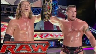 RatedRKO vs quotRowdyquot Roddy Piper amp Ric Flair World Tag Team Championship Match RAW Nov 132006 [upl. by Nirahs]