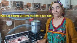 kabylie  Purée De Pomme De Terre Avec Une Sauce Rôti Recette Facile à Faire Préparer Par Ma Mère [upl. by Obie]