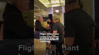 Flight Attendant Loses Cool Over Overhead Bin Drama Part 4shorts flight drama [upl. by Enida607]