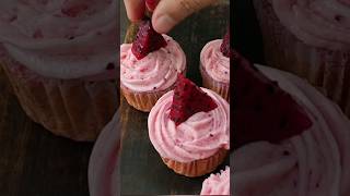 Pink Cupcakes  Dragon Fruit Cupcakes  Tropical Desserts  Holiday Cupcakes [upl. by Aniroc]