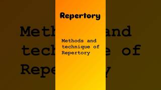 Methods and technique of Repertory [upl. by Roselyn]