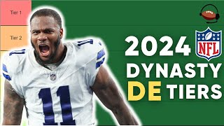 Top 24 Dynasty DE Rankings with Tiers  IDP Fantasy Football 2024 [upl. by Annas999]