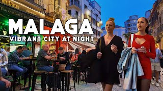 Malaga City Spain Vibrant City at Night March 2024 Update Costa del Sol  Andalucía 4K [upl. by Retsevlis63]