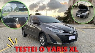 Avaliação Toyota Yaris versão XL Plus Connect 15 cvt Qual consumo Anda bem Vale a pena [upl. by Hesther]