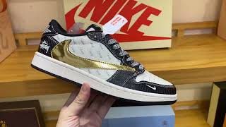 Stussy x Air Jordan 1 Low Dragon Scale Gold Hook [upl. by Iraj]