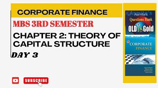 MBS 3rd SEM  CORPORATE FINANCE  CHAPTER 2 THEORY CAPITAL STRUCTURE  DAY 3 [upl. by Iramo]