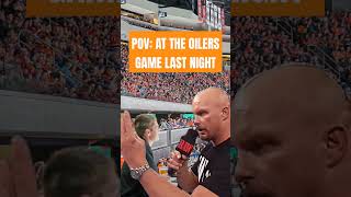 Steve Austin Appears at Oilers Game 😲 shortviral [upl. by Leah]