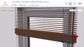 Pomiar i montaż żaluzji drewnianych 25mm wwwdekokalkulatorpl [upl. by Eednarb]