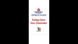 AÖO Türkçe 7 Sınıf 201718  1 Dönem Soru Çözümleri [upl. by Yeldoow]